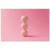 Golfballen - Roze - Drie tuinposter los doek groot -3d