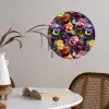 Viooltjes - Kleuren - Bloemblaadjes Wandcirkel behangsticker klein 186 -sfeer3