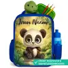 Panda - Bamboebos - Groen Kinderrugzak - Blauw middel -inhoud_NL