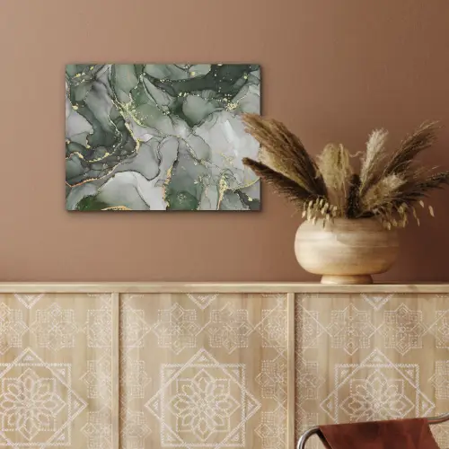 Luxe - Marmer - Groen PET vilt klein -sfeer4