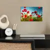Klaprozen - Toscane - Zon - Rood - Blauw poster papier klein -sfeer1