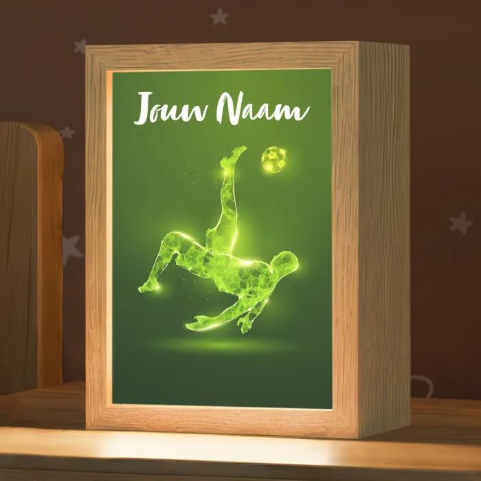 Voetbal - Groen - Omhaal Light Box met kabel (Kinderlampje) klein -zzz_3d_website