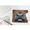 Schotse hooglander - Neus - Bruin muismat rubber klein -witbureau
