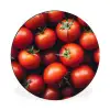 Groente - Rood - Tomaten Wandcirkel aluminium klein -3d