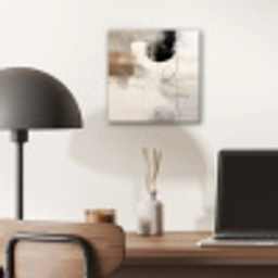 Abstracte kunst - Grijs - Industrieel aluminium wit klein -sfeer5