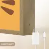 Kat - Simplistisch - Oranje - Vrolijk Light Box met batterij (Wandlamp kind) middel -USP_websiteoplaadbaarNL