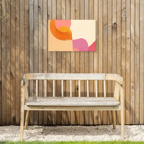 Vormen - Abstract - Kleurrijk Tuinposter op houten frame 2 cm dik klein -sfeer4