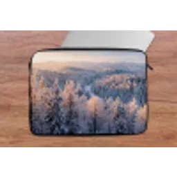 Bos - Bergen - Goud - Winter - Warm laptophoes neopreen klein -tafel