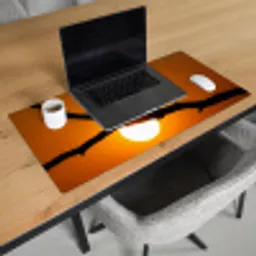 Gier - Tak - Zon - Oranje Muismat XXL klein -sfeer1