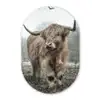 Schotse hooglander - Natuur - Herfst - Dieren - Wild - Bos Wandcirkel Ovaal Forex klein -3d