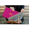 Smile - Stippen - Roze laptophoes neopreen klein -tas