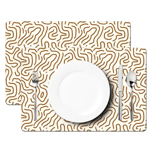 Minimalistisch - Patroon - Terracotta Placemat vinyl groot 368 -zzsfeer2_Kitchenyeah-website