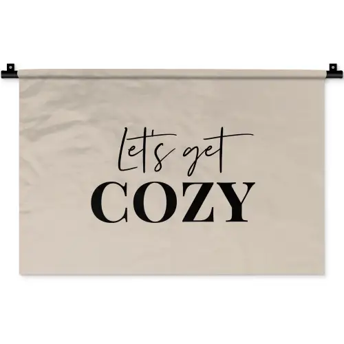 Beige - Winter - Quote - Cozy Wandkleed katoen klein -zz3d