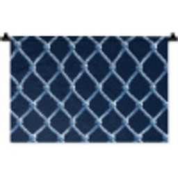 Visnet - Touw - Patroon - Marineblauw Wandkleed katoen klein 269 -zz3d