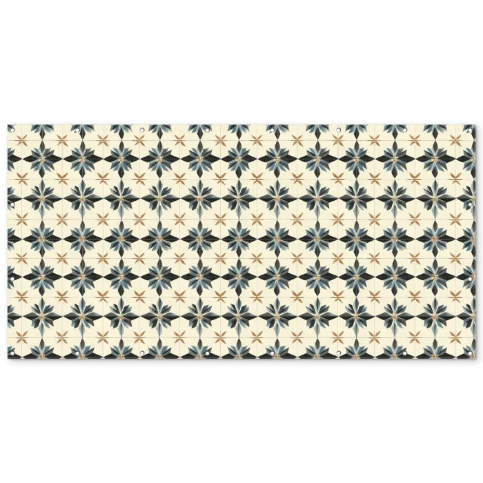 Sierlijk - Ornament - Blauw Balkonbeschermer Duitsland klein 596 -zz_3d