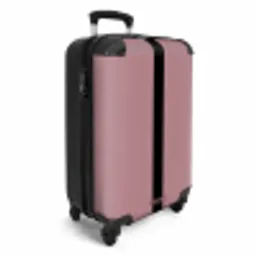 Minimal - Zacht oudroze met zwarte streep NBS - Handbagage koffer - Unisex middel -productfoto_3d