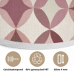 Ovaal - Textuur - Roze Akoestische PET Vilt - Rond klein 838 -closeup_NL