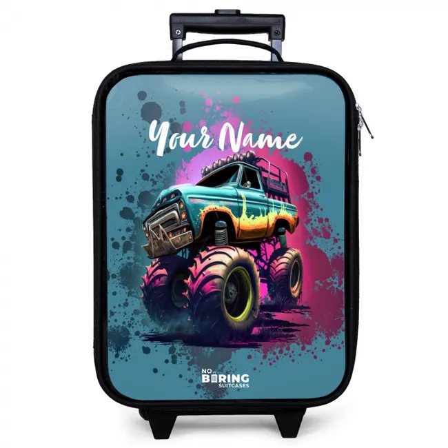 Monster Wheels Kinderkoffer - Zwart klein -zzz_website3d