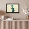 Dinosaurus - Turquoise - Stekels fotolijst zwart zonder passe partout klein -sfeer5