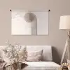 Minimalistisch - Cirkel - Lichtgrijs Wandkleed katoen middel -sfeer4