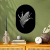 Maïskolf - Glanzend metaal - Elegant Wandcirkel Ovaal Forex klein -sfeer2