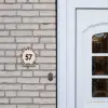 Beige luipaardprint - Traditioneel Naambord Huisje klein -sfeer1