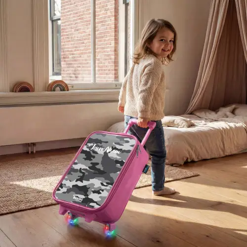 Camogrijs Kinderkoffer - Roze klein -sfeer1