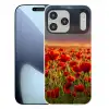Zonsondergang - Klaprozen - Rood - Bloemen - Veld - Natuur Telefoonhoesje iPhone 17 Pro Max klein -3d