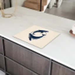 Walvissen - Spetters - Cirkel - Donkerblauw Inductie beschermer vinyl 3mm middel -sfeer8