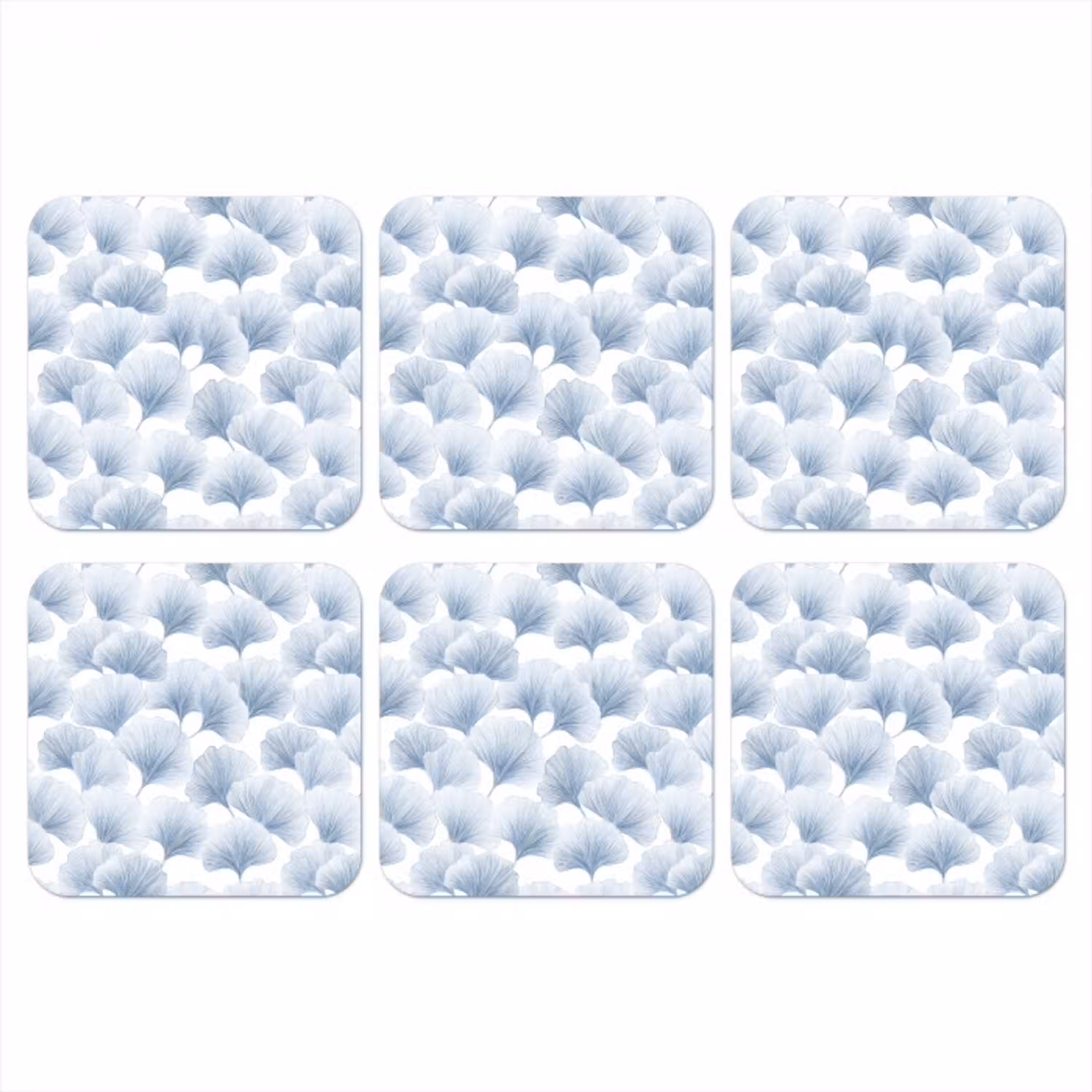 Waaier - Modern - Blauw onderzetter kurk middel 366 -3d