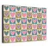 Retro - Kleuren - Patroon - Hartjes Textielframe zwart klein 947 -3d