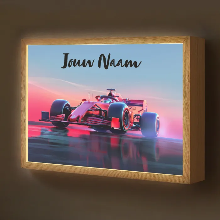 Formule 1 - Race  - Auto - Jongens Light Box met batterij (Wandlamp kind) middel -z3d_website