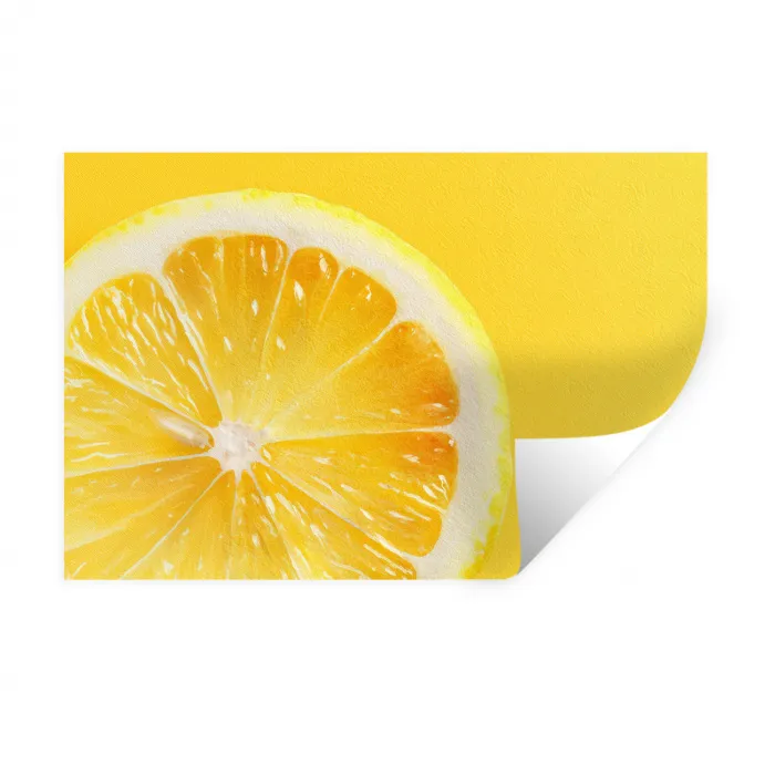 Citroen - Geel - Zonnig Muursticker klein -3d
