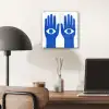 Handen - Twee - Ogen - Blauw plexiglas 5mm klein -sfeer6