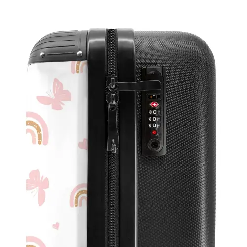 Vlinders en regenbogen NBS - Handbagage koffer - Kinderen Unisex middel -slot