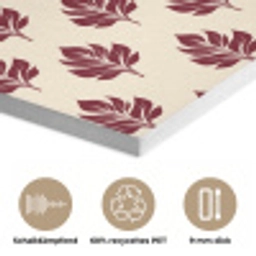 Botanisch - Patroon - Bordeaux PET vilt klein 837 -closeup_DE