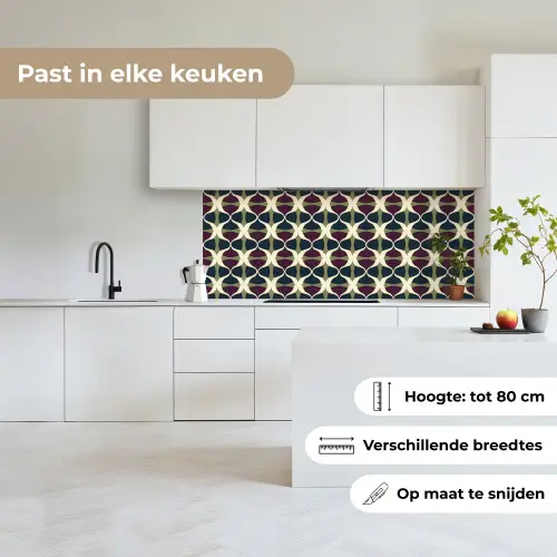 Abstract - Retro - Kleurrijk keuken achterwand 2 middel 871 -sfeer4_NL