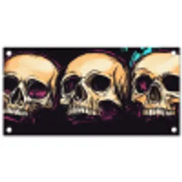 Schedels - Graffiti - Neon tuinposter los doek klein -3d