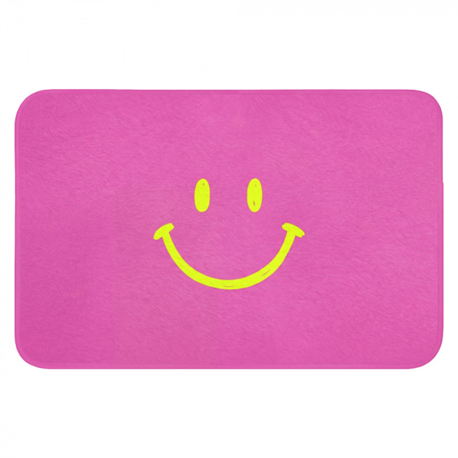 Smiley - Vrolijk - Roze Badmat klein -3d