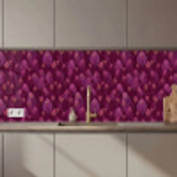 Bladeren - Patroon - Burgundy keuken achterwand 2 middel 871 zz_3dshopping