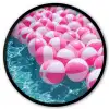 Strandballen - Roze - Water Fotolijst rond zonder passe partout klein -3d