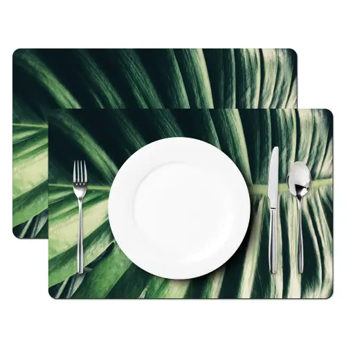 Bladeren - Tropisch - Jungle Placemat vinyl groot -zzsfeer2_Kitchenyeah-website