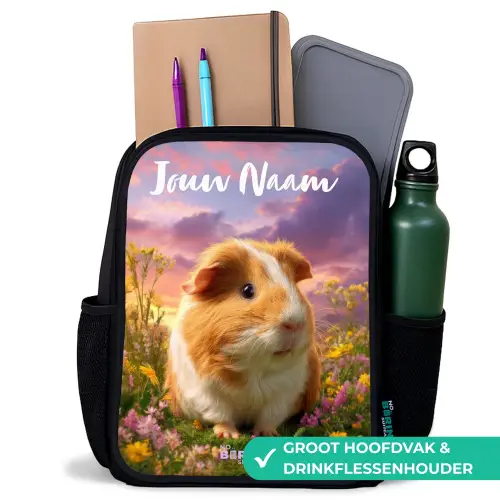 Cavia - Natuur - Dier Rugzak - Zwart middel -inhoud_NL