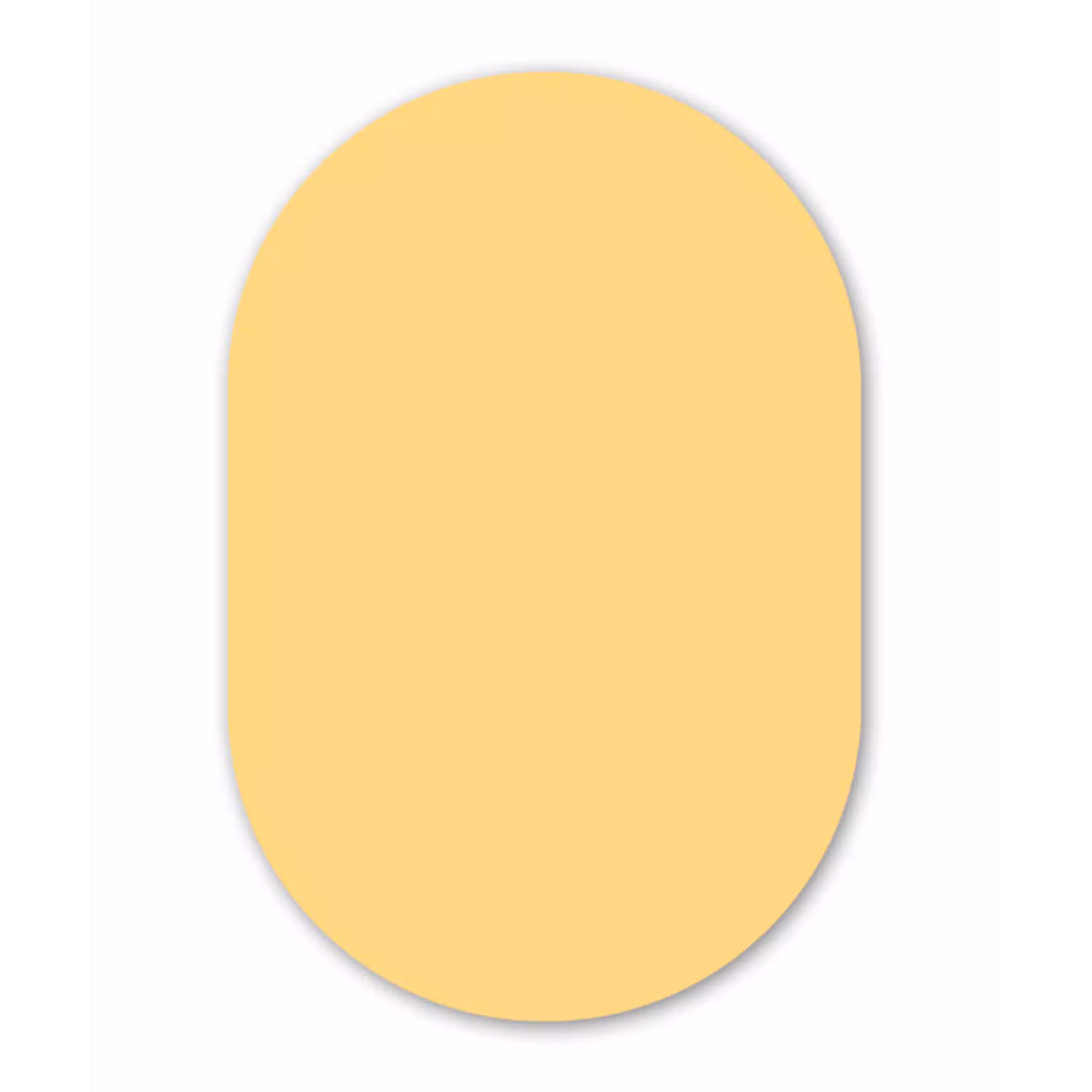 Butter - Geel - Yellow Wandcirkel Ovaal Aluminium middel 839 -3d