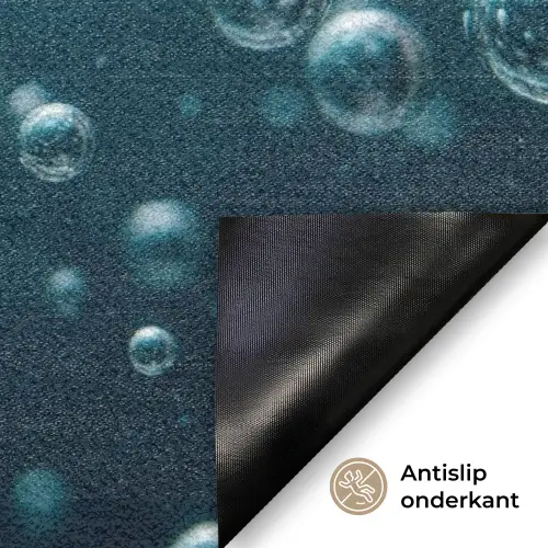 Luchtbellen - Dynamisch - Blauw Deurmat klein -antislip_NL