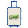 Betonmixer - Getekend - Groen Kinderkoffer - Blauw klein -zz3dotto