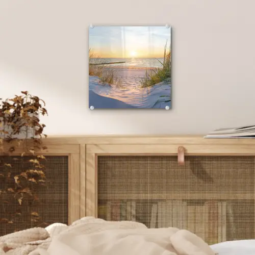 Strand - Zon - Duin - Gras - Zand - Horizon plexiglas 5mm klein -sfeer4