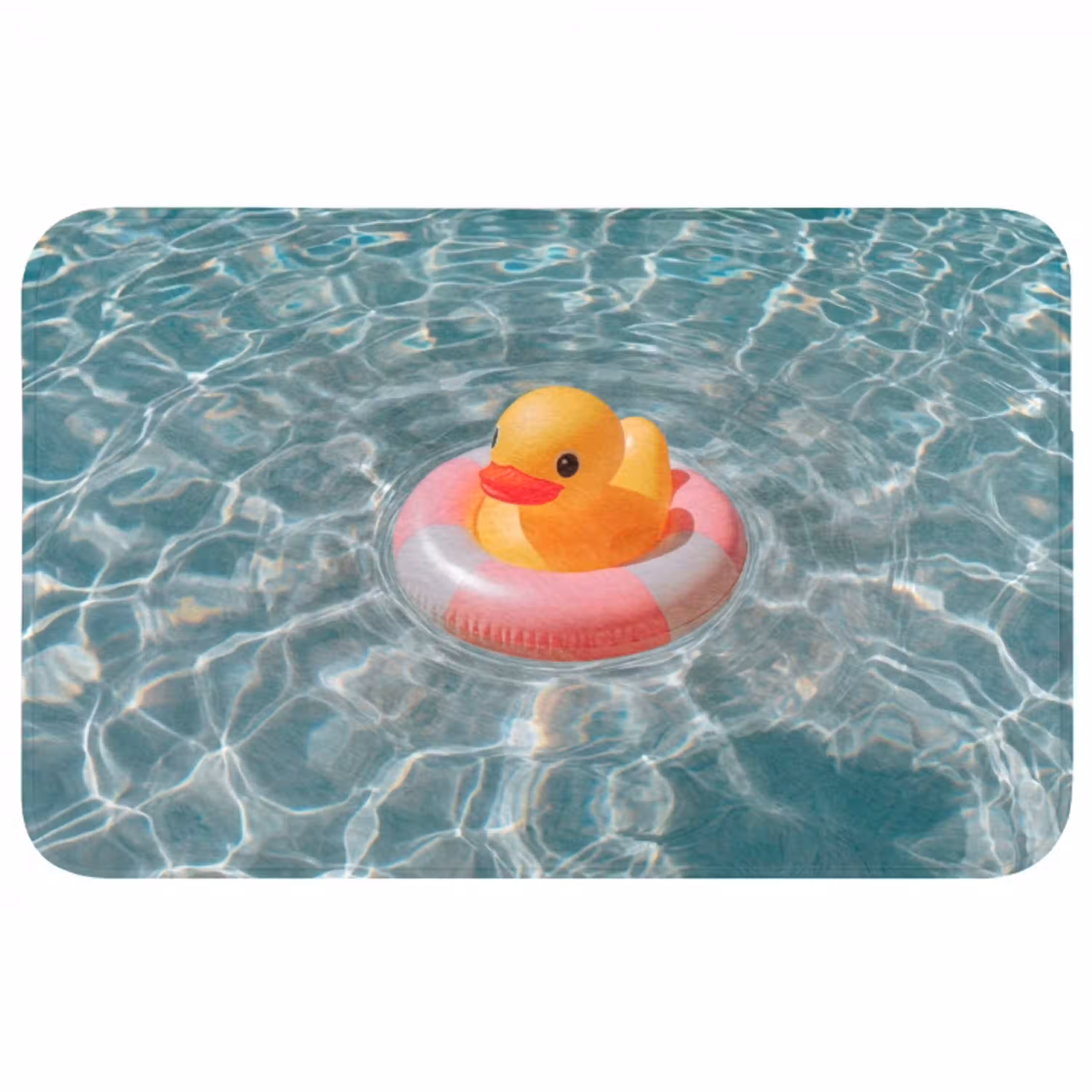 Badeend - Zwemband - Geel WCmat middel -3d