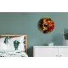 Vrouw - Sinaasappel - Bessen - Oranje Wandcirkel aluminium klein -slaapkamer