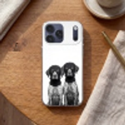 Honden - Bivakmuts - Zwart - wit Telefoonhoesje iPhone 17 Pro Max klein -sfeer1